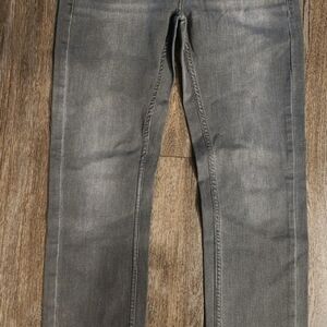 Levis Boys Size 16 R Charcoal Gray Denim Jeans